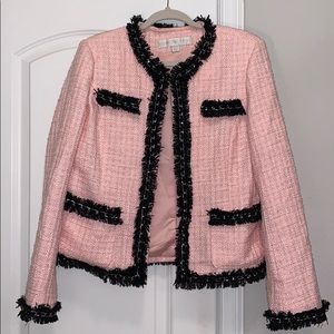 Boston Proper chain detail tweed jacket